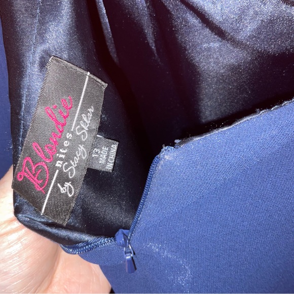 Blondes Nites beadwork embroidered Gown by Stacy Sklar: size 13 gown.and shoes. - Picture 8 of 12